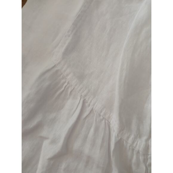 Match Point USA Linen tunic top dress half sleeve Medium White never worn - Picture 13 of 13